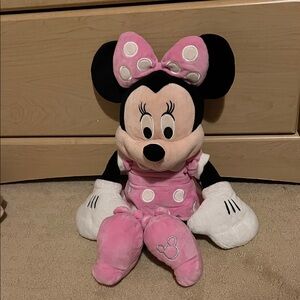 Disney Pink and White Minnie Mouse Plush